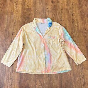 Rhode tie dye button front shirt M